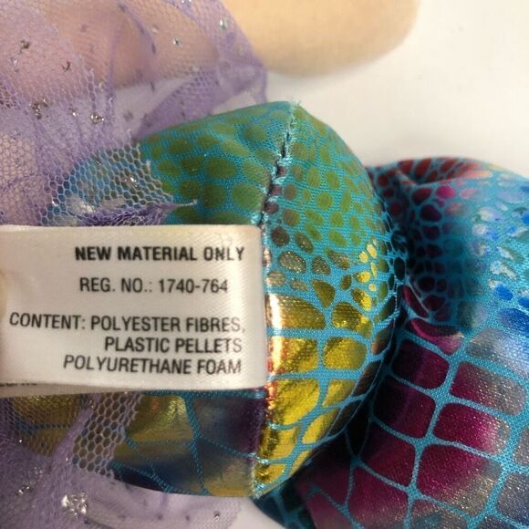 aurora sea sparkles 18 inch rainbow violet purple blue hair mermaid plush doll - Picture 7 of 7